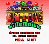 Bust-A-Move Millennium title screen for GameBoy Color